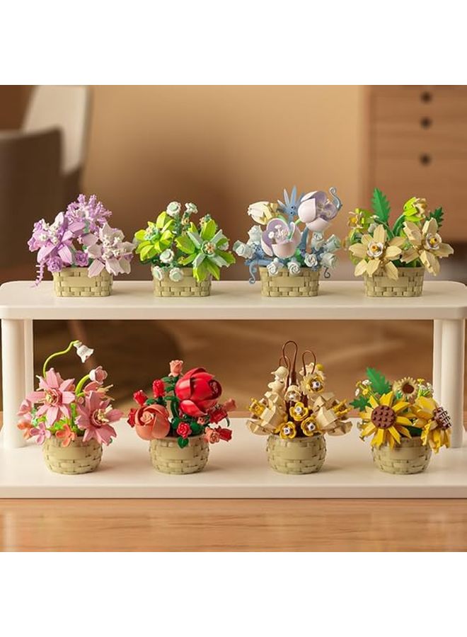 مجموعة مكعبات نرجس الصغيرة الزهور مجموعة نباتية إبداعية هدية - Image 5